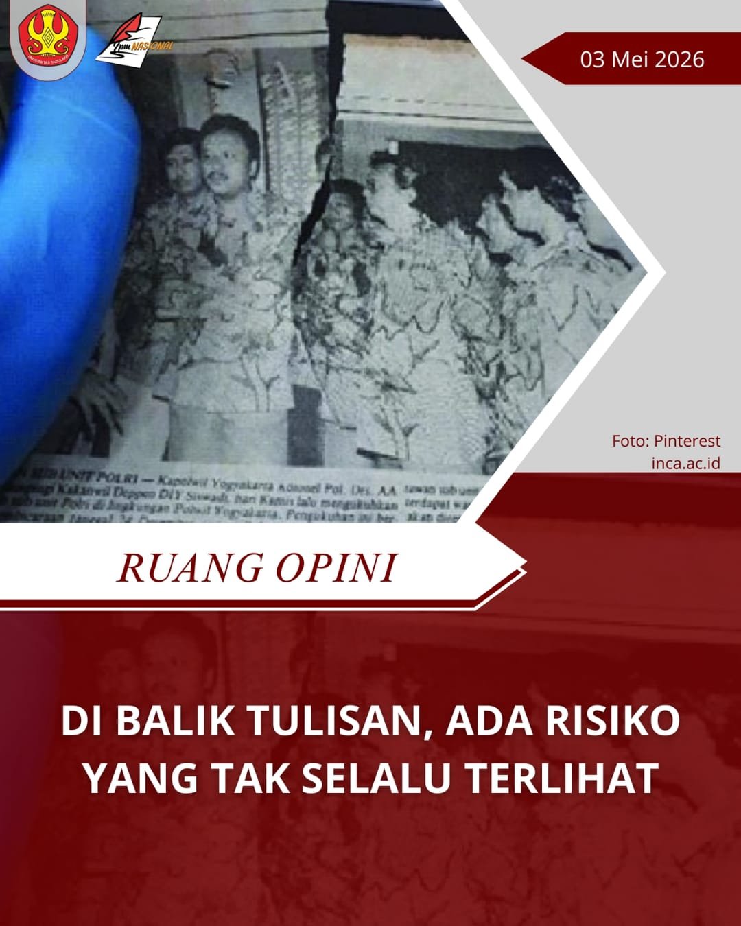 Di Balik Tulisan, Ada Risiko Yang Tak Selalu Terlihat
