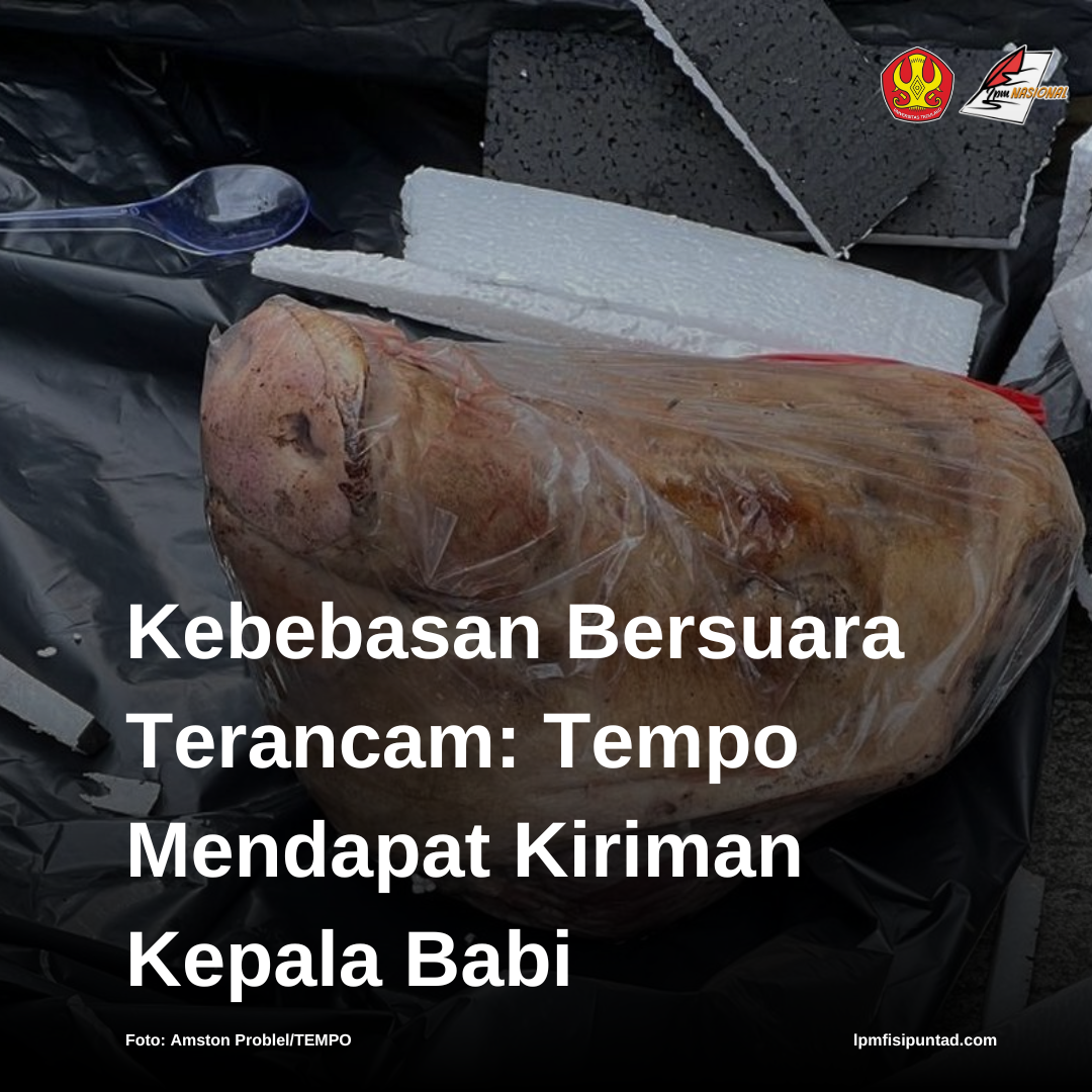 KEBEBASAN BERSUARA TERANCAM, WARTAWAN TEMPO MENDAPAT KIRIMAN KEPALA BABI