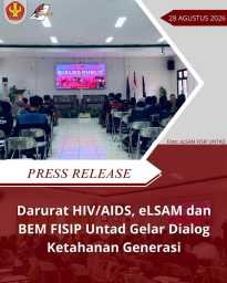 Darurat HIV/AIDS, ELSAM Dan BEM FISIP Untad Gelar Dialog Ketahanan Generasi