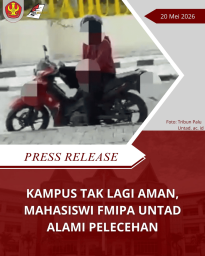 Kampus Tak Lagi Aman, Mahasiswi FMIPA UNTAD Alami Pelecehan