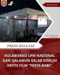 Kolaborasi LPM Nasional Dan Qalamun Gelar Diskusi Kritis Film 